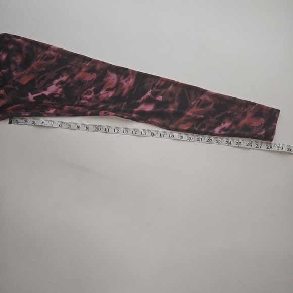 Lululemon Align HR Pant 28" Intensity Pink Blossom Multi Sz 6 Black High Rise 24 - Picture 5 of 8